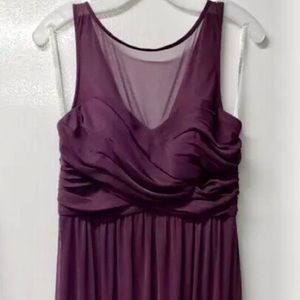 DAVIDS BRIDAL Bridesmaid Dress Long Plum